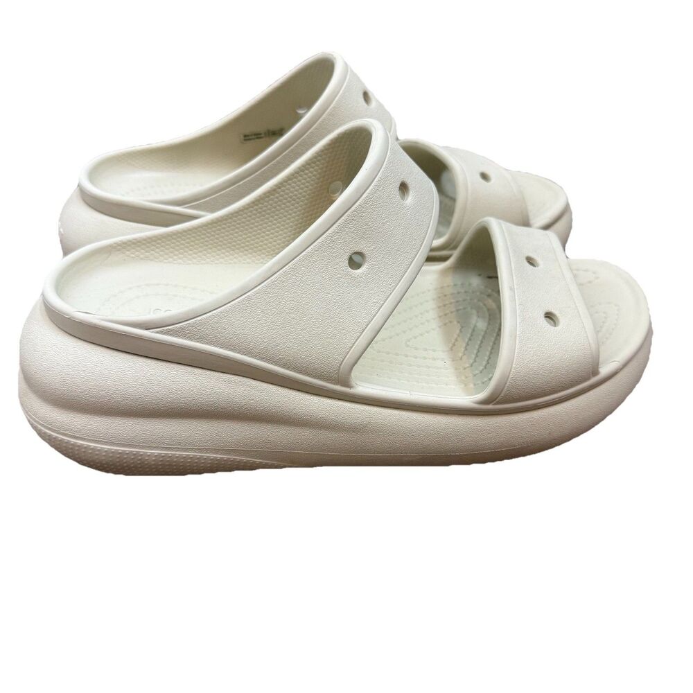 Crocs Classic Crush Beige Tan Platform Sandals Women’s 10 M 8
